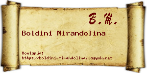 Boldini Mirandolina névjegykártya